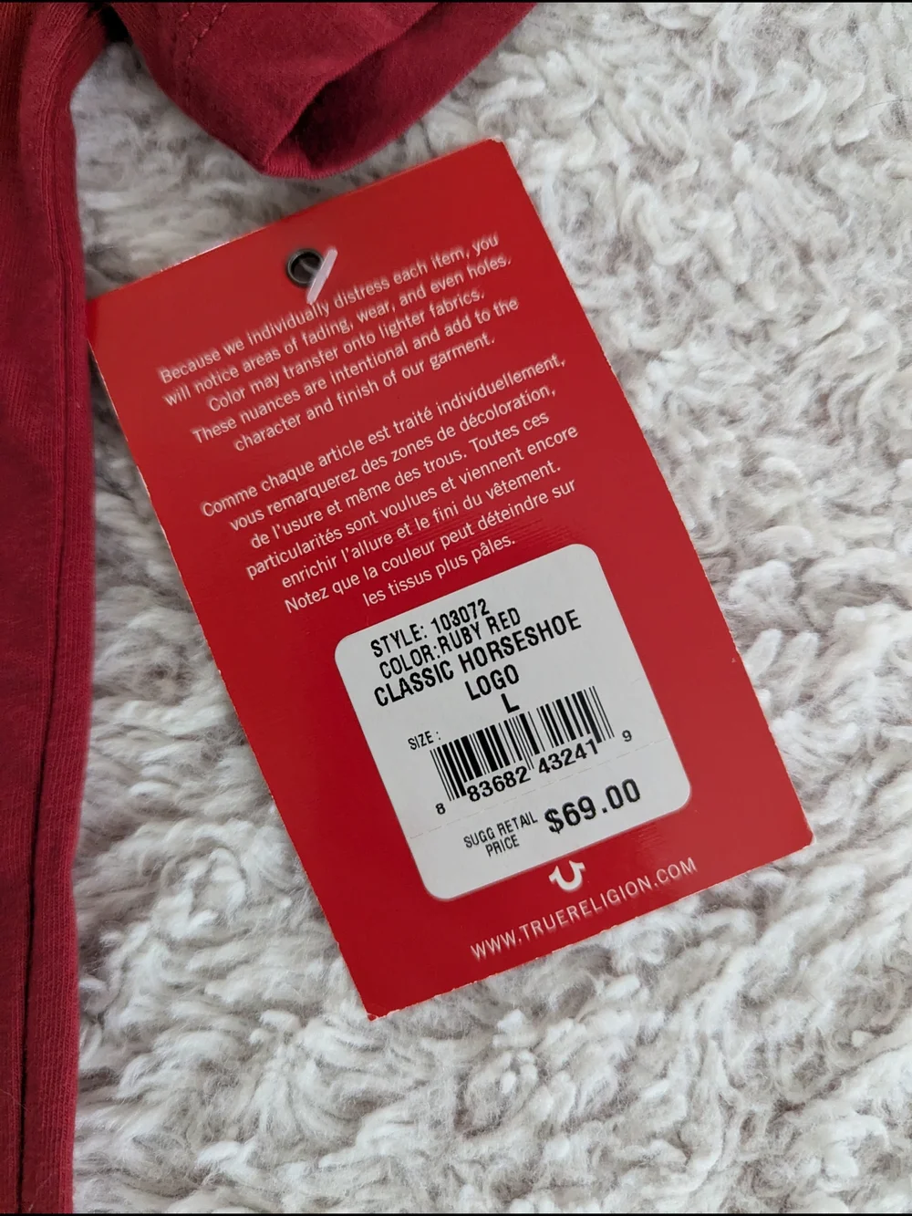 NWT True Religion Logo Tee